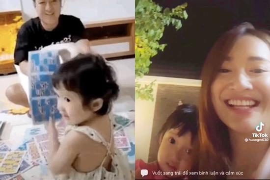 Ái nữ của Nhã Phương và Trường Giang lần đầu lộ 'full' dung mạo