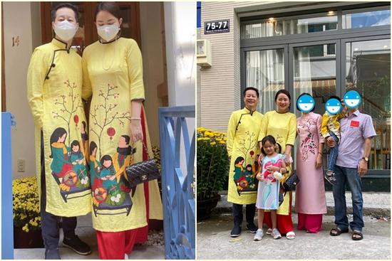 Phan Như Thảo diện áo dài, body sau mấy ngày Tết ra sao?