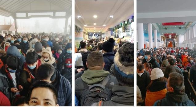 Dòng người chen chật kín trên ga cáp treo lên Fansipan-1