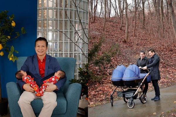 Vợ chồng Shark Hưng đi du lịch, ngất nhìn giá xe đẩy 2 quý tử-6