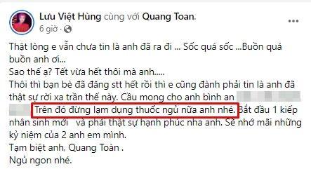 Ca sĩ Quang Toàn từng mất ngủ nhiều trước khi qua đời-1
