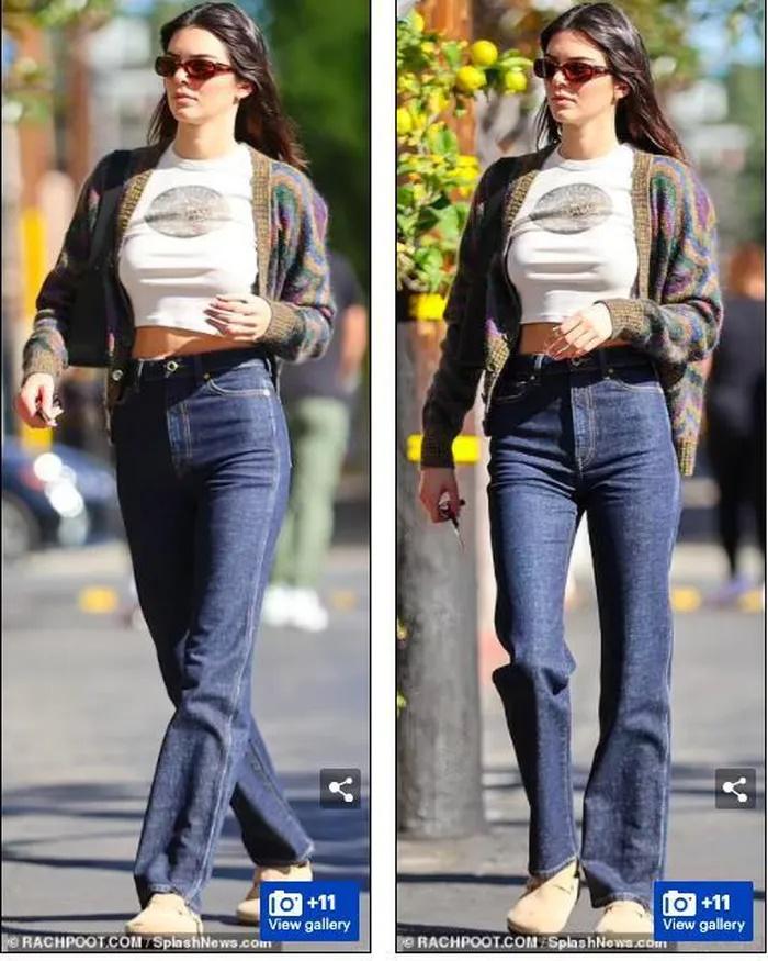 Thả rông, Kendall Jenner lộ ngực chảy xệ xuống cấp như Ngọc Trinh-3