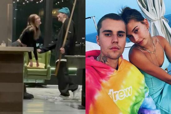 Justin Bieber và Hailey ra ngoài hẹn hò, ai nấy chú ý 'bàn tay hư'