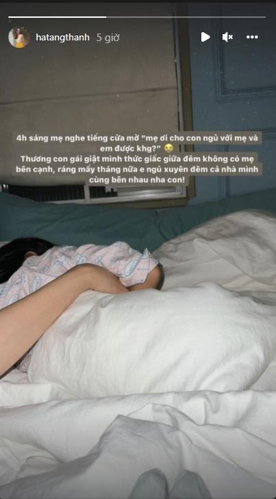 Tăng Thanh Hà nhói lòng khi con gái xin một điều lúc 4h sáng-2