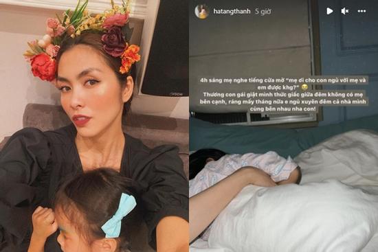 Tăng Thanh Hà nhói lòng khi con gái xin một điều lúc 4h sáng