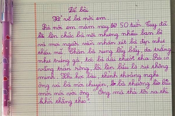 Nhóc lớp 2 tả tình yêu ông bà nội, câu chốt choáng váng-1