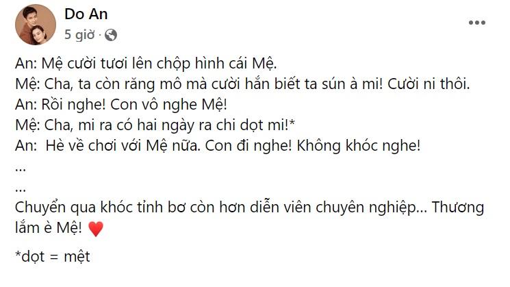 Khoảnh khắc giản dị cùng lời lẽ lễ phép, pha chút dí dỏm, đong đầy yêu thương của Đỗ An đã nhận được nhiều lời khen ngợi.