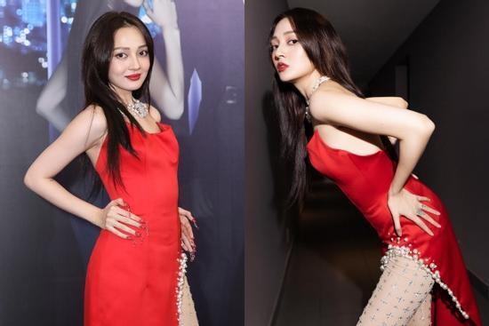 Vòng 1 của Bảo Anh 'mất hút' trong bộ đầm cúp ngực gợi cảm