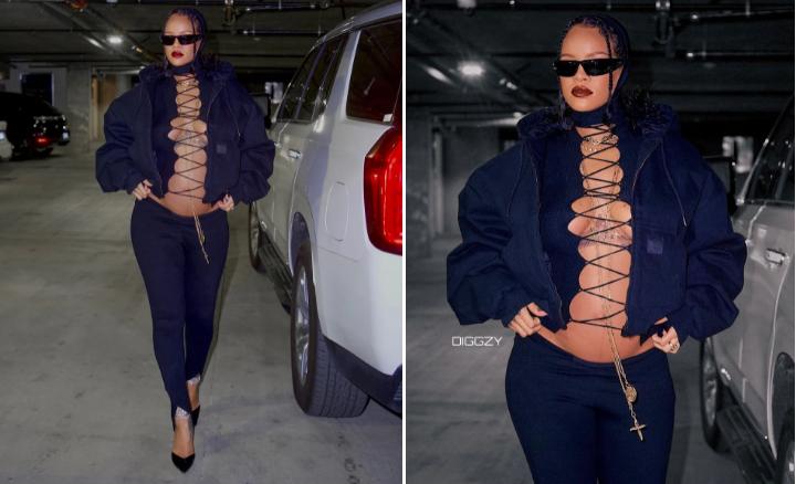 Rihanna mặc sành điệu khi mang bầu-1