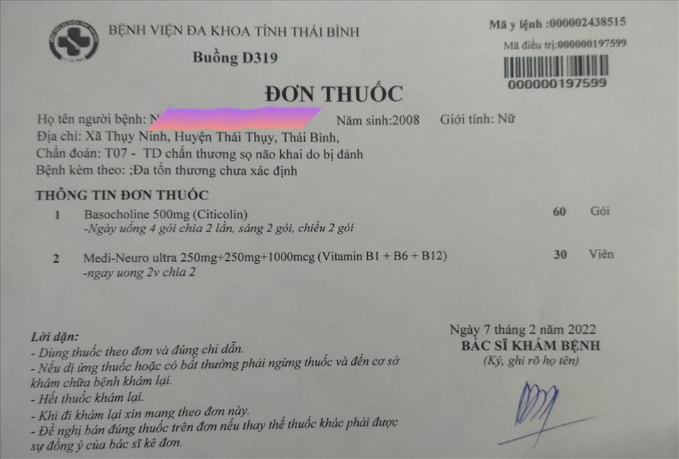 Nữ sinh 14 tuổi ở Thái Bình bị bố bạn học đánh chấn thương sọ não-2