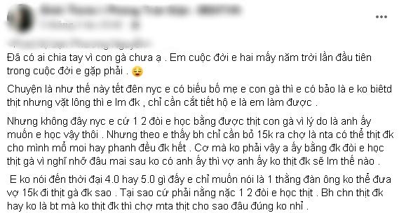 Thanh niên gia trưởng, ép bạn gái tự tay cắt tiết gà mới đảm-1