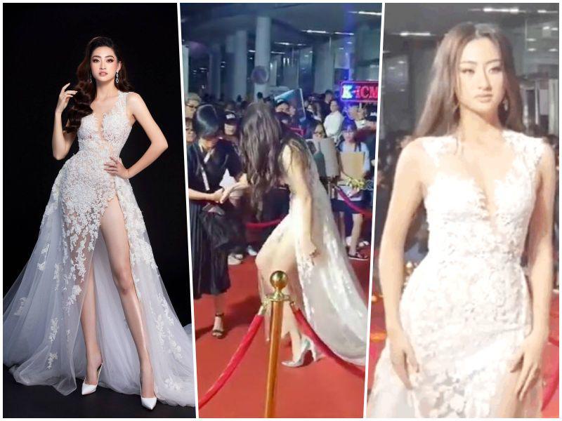 Diệu Nhi loay hoay vì váy 2m còn nhẹ, đầy cô vồ ếch ngay thảm đỏ!-5