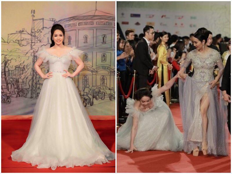 Diệu Nhi loay hoay vì váy 2m còn nhẹ, đầy cô vồ ếch ngay thảm đỏ!-6