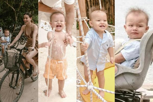 Hồ Ngọc Hà - Cường Đô La bị soi cùng đưa quý tử đến trường-7