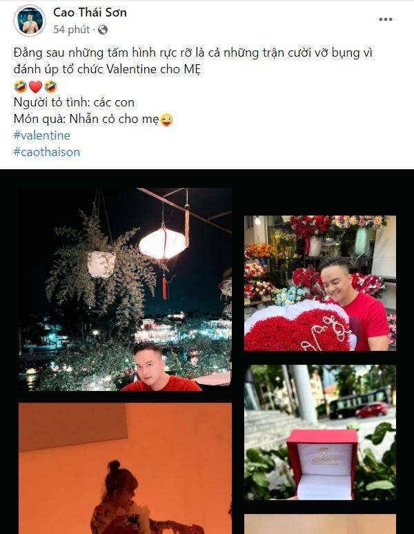 Cao Thái Sơn kỳ công tổ chức Valentine đánh úp cho mẹ ruột-1