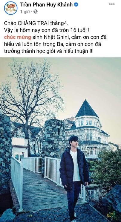 Huy Khánh mừng sinh nhật con trai, vợ cũ lập tức bắt lỗi-1