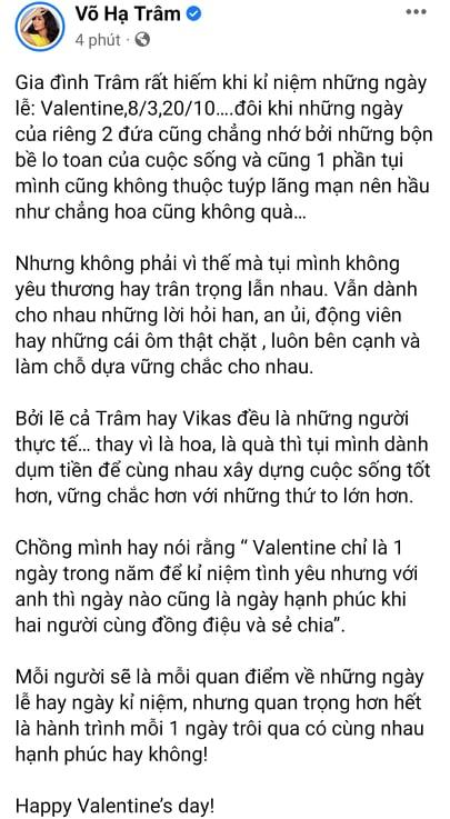 Võ Hạ Trâm không có hoa lẫn quà Valentine, lý do là gì?-2
