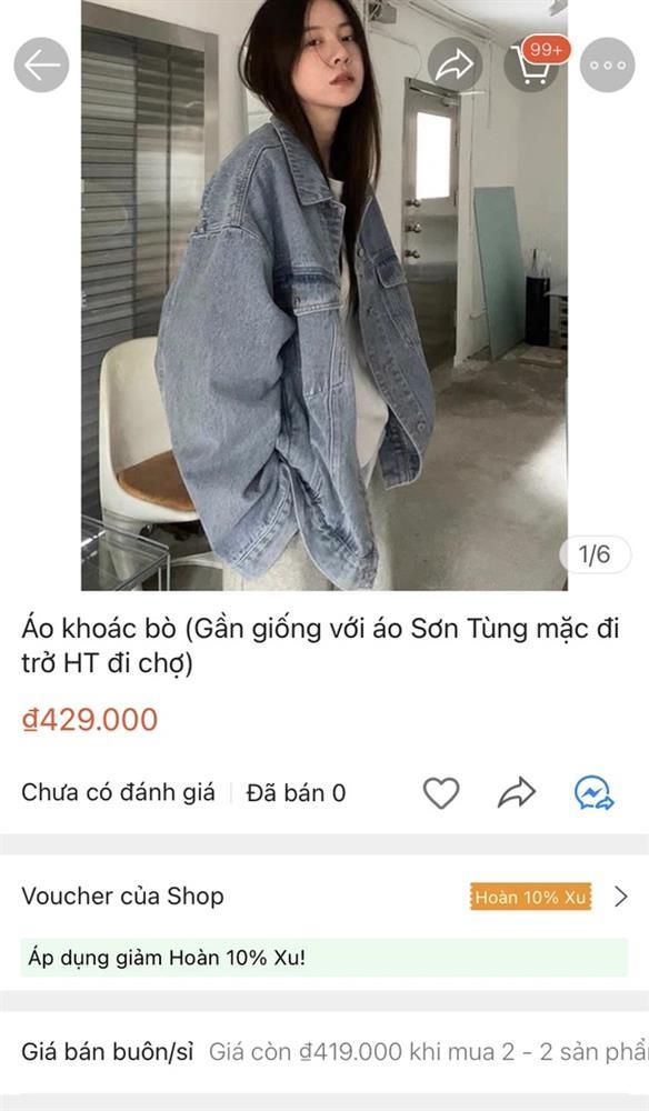 Áo denim Sơn Tùng chở Hải Tú đi chợ được rao bán rần rần trên mạng-4