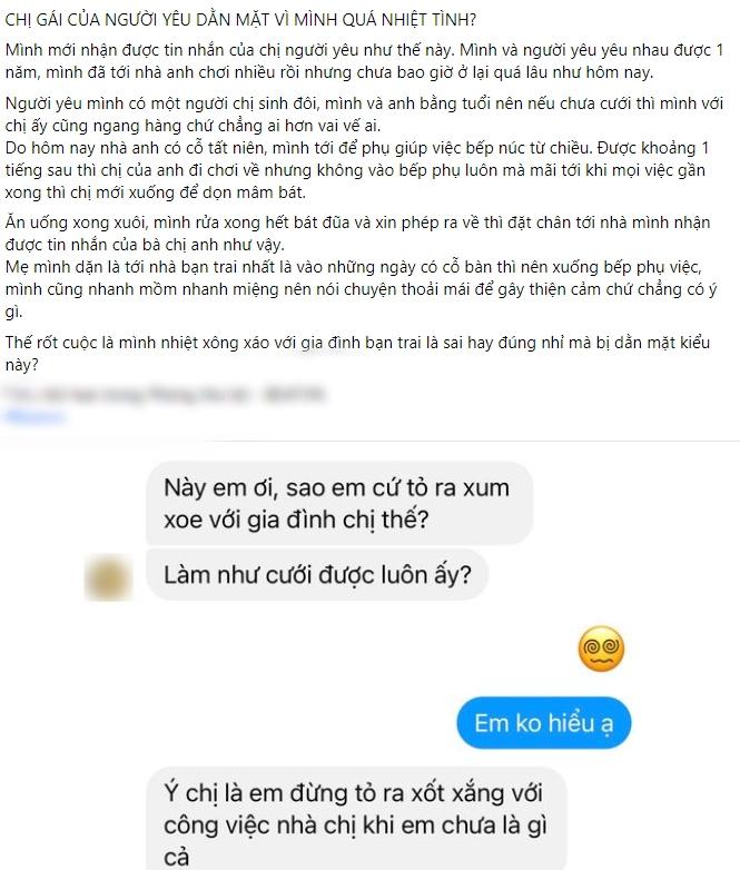 Ra mắt nhà người yêu, cô gái bị chị chồng tương lai dằn mặt-1