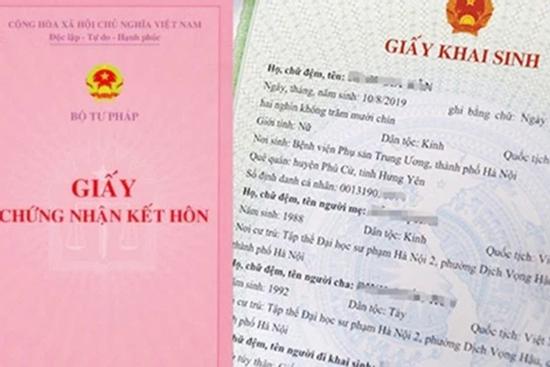 Có thể dùng giấy khai sinh, giấy chứng nhận kết hôn điện tử từ ngày 18/2