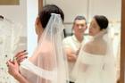 Phương Trinh Jolie thử váy cưới, Lý Bình không giấu nổi vui mừng