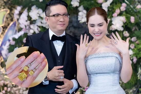 Chói mắt bộ kim cương 23 tỷ Đoàn Di Băng vừa được chồng tặng