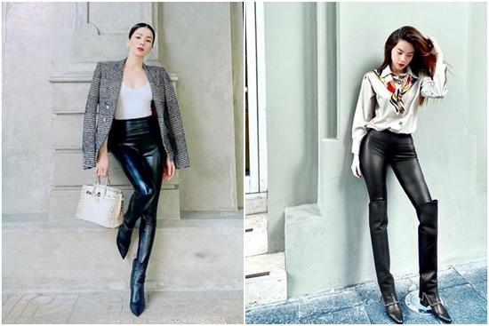 Cùng diện quần da bó chít, Hà Hồ - Lệ Quyên ai 'gắt' hơn?