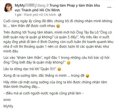 Em gái Hà Anh khám tâm thần trước khi lấy chồng Tây-1