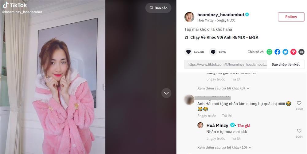 Valentine không quà, nhẫn kim cương cũng do Hòa Minzy tự mua-2