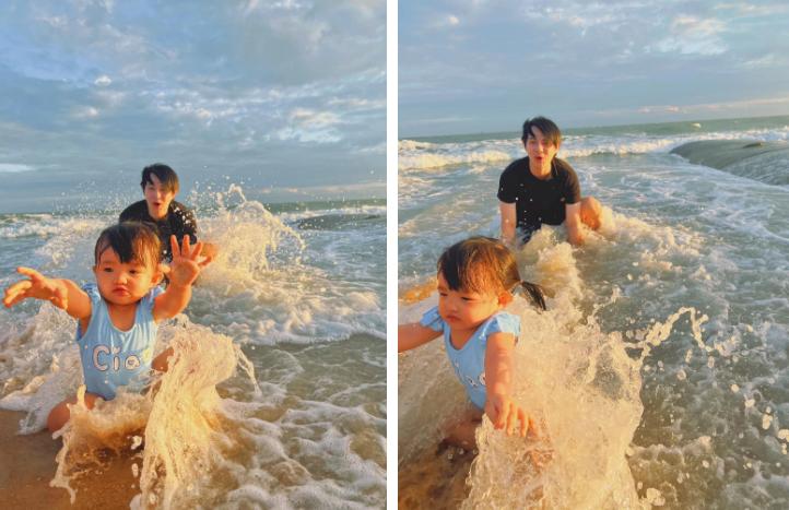 Con gái Hà Hồ và Đông Nhi đụng hàng cùng mẫu bikini cực yêu-3