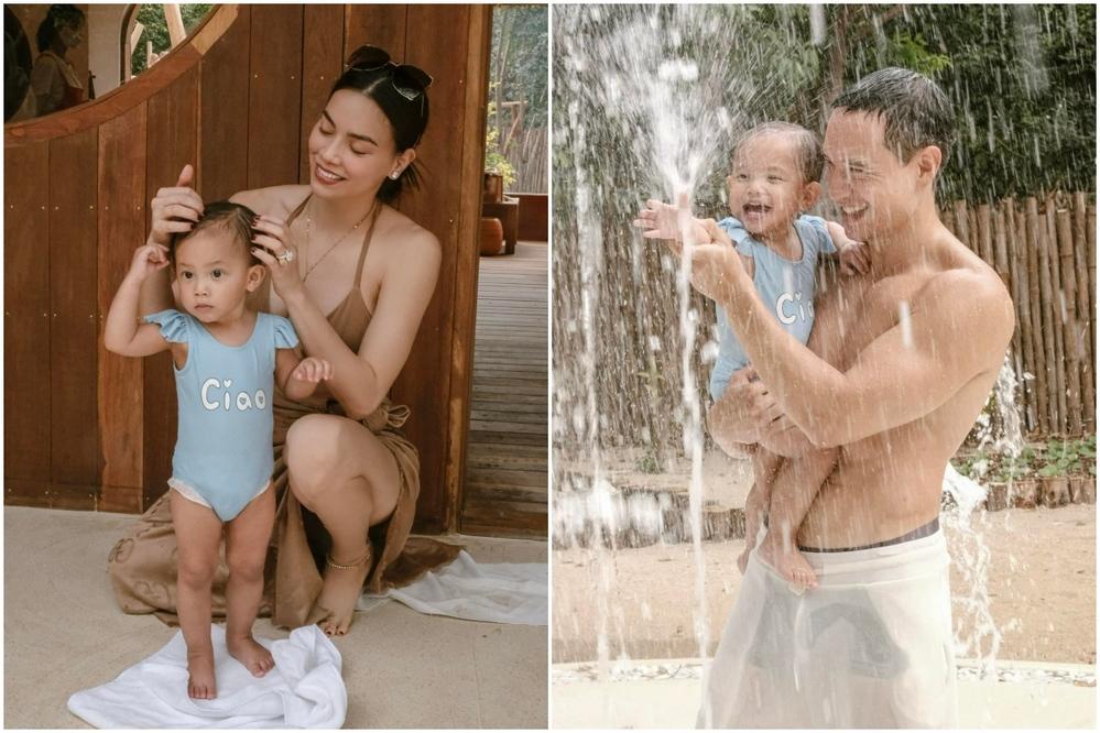 Con gái Hà Hồ và Đông Nhi đụng hàng cùng mẫu bikini cực yêu-6