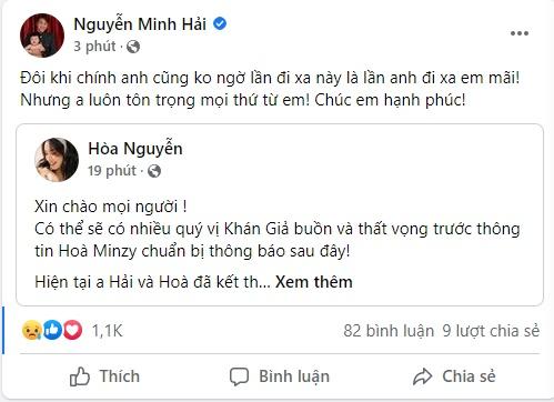 HOT Hòa Minzy thừa nhận tan vỡ, Minh Hải: Chúc em hạnh phúc-4
