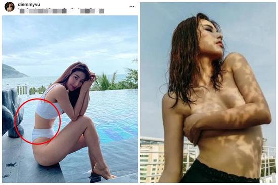 Diễm My 9X diện bikini cực bốc nhưng tấm lưng gãy nhìn cứ sai sai