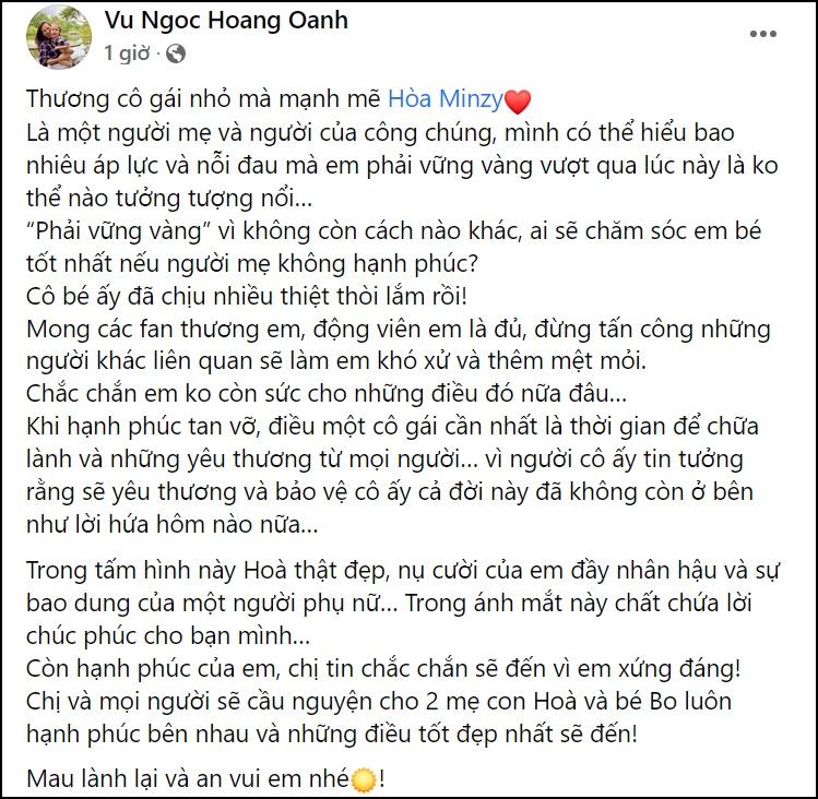 Hoàng Oanh xót xa Hòa Minzy, nhắc nhẹ lời hứa Minh Hải-2