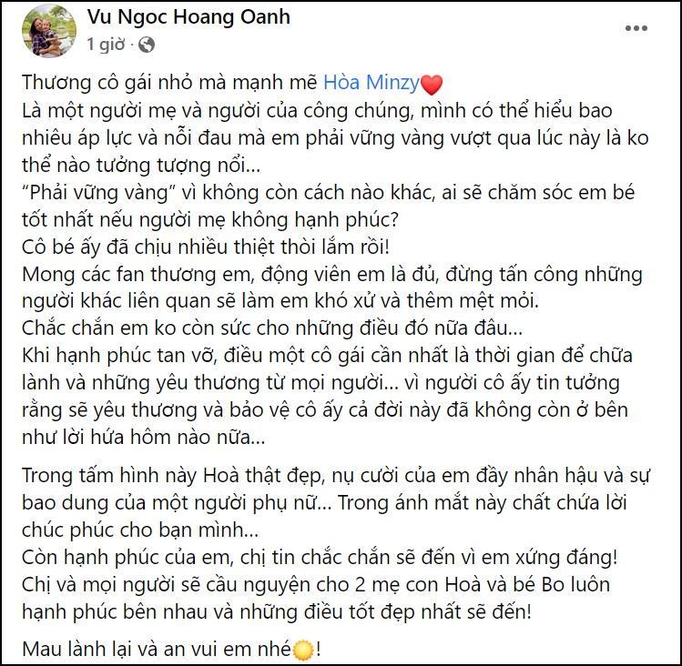 Xót xa Hòa Minzy chia tay, Hoàng Oanh bị chỉ trích dữ dội-2