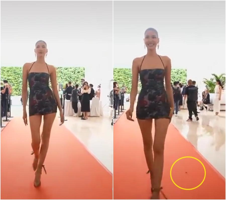 Hoàng Thùy gặp sự cố í ẹ khi catwalk trên thảm đỏ-3