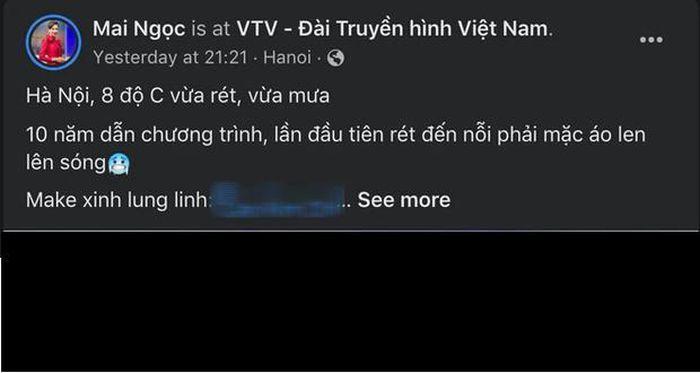 Điều này dẫn tới việc set đồ của MC Mai Ngọc trở nên khác với trang phục đúng quy chuẩn với blazer, sơ mi hoặc blouse thông thường.