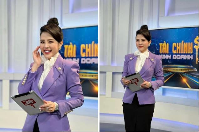 Diện vest tím đẹp như các MC, BTV-1