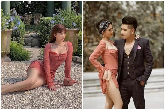 Mượn đầm cô em, chị ruột diện sexy 'hạ đo ván' Ngọc Trinh
