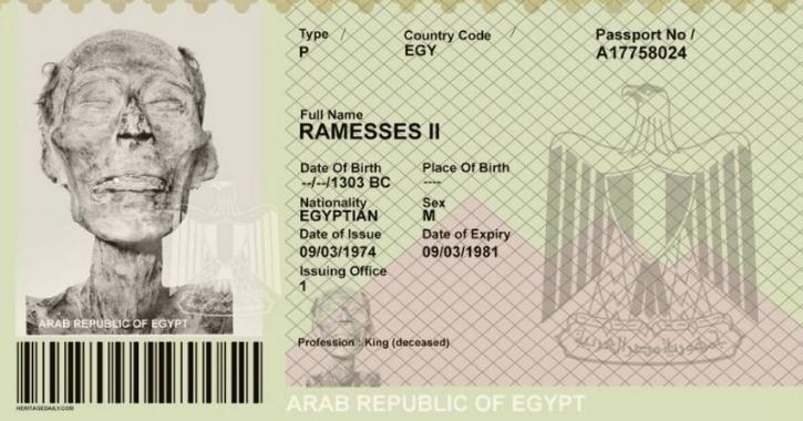 Xác ướp Ai Cập đầu tiên và duy nhất được cấp hộ chiếu khi đi nước ngoài-2