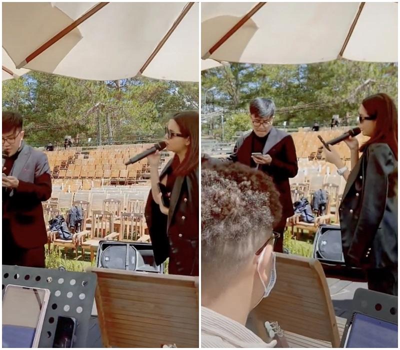 Phạm Quỳnh Anh lấy áo che bụng bầu rõ mười mươi khi đi hát-3