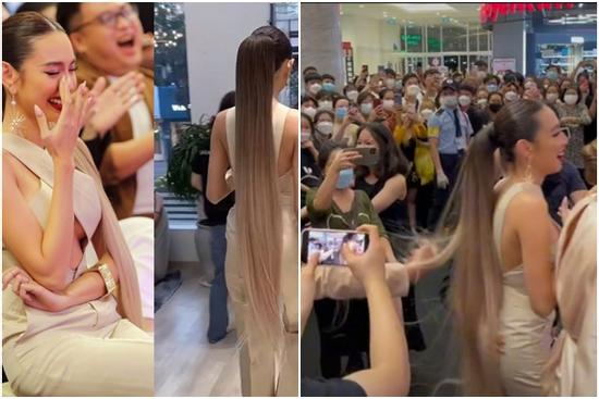 Thùy Tiên bị fan cuồng giật tóc tại sự kiện Hà Hồ?