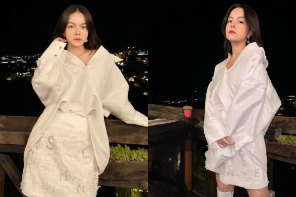 Phạm Quỳnh Anh sắp đẻ hay do váy áo phản chủ?-6