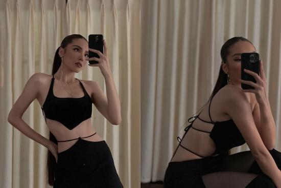 Kỳ Duyên diện áo nhỏ xíu khoe lưng hững hờ, nhìn đến vòng 2 mà mê