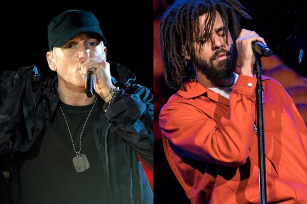 Eminem (trái) thu về 28 triệu USD, hơn J. Cole 1 triệu USD. Báo cáo trên Forbes cho biết riêng về Eminem, anh hạn chế đi show nhưng mỗi lần xuất hiện phải thật ấn tượng, được trả lương xứng đáng với năng lực. Bên cạnh đó, rapper đình đám còn có khoản thu nhập thụ động từ việc kinh doanh.