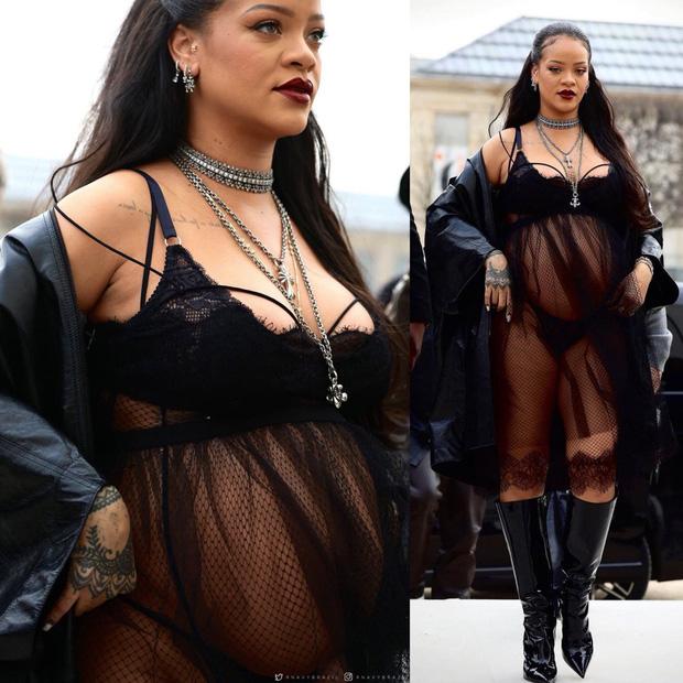 Rihanna mặc mỗi nội y chặt đẹp Jisoo ở Paris Fashion Week-5