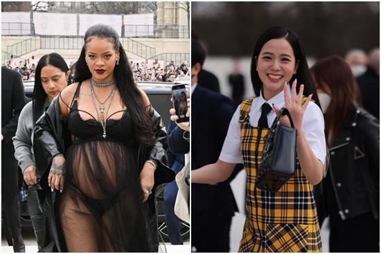 Rihanna mặc mỗi nội y 'chặt đẹp' Jisoo ở Paris Fashion Week