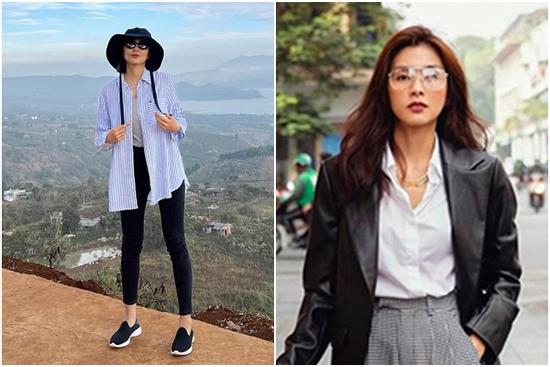 Tăng Thanh Hà gầy quắt queo sau khi sinh nở lần 3