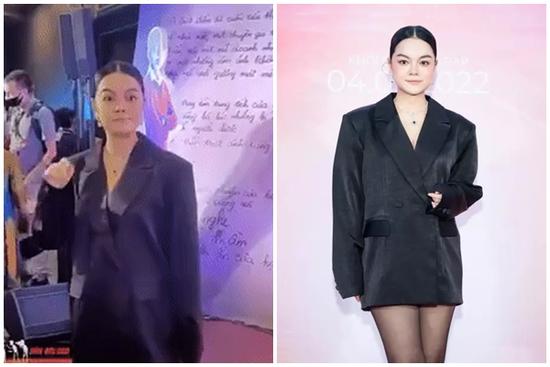 Phạm Quỳnh Anh diện vest rộng vẫn lộ vòng 2 lùm lùm 'bầu bí'