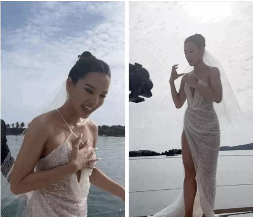 Phương Trinh Jolie diện váy cưới gợi cảm, netizen chỉ sợ lộ hàng-2